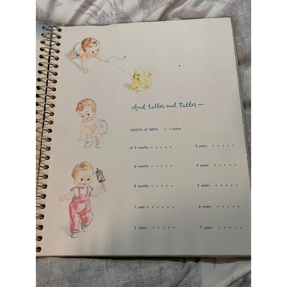 Vintage Kitschy‎ Photo Album Scrapbook Japan Giraffe  Birds Bear New Baby Book